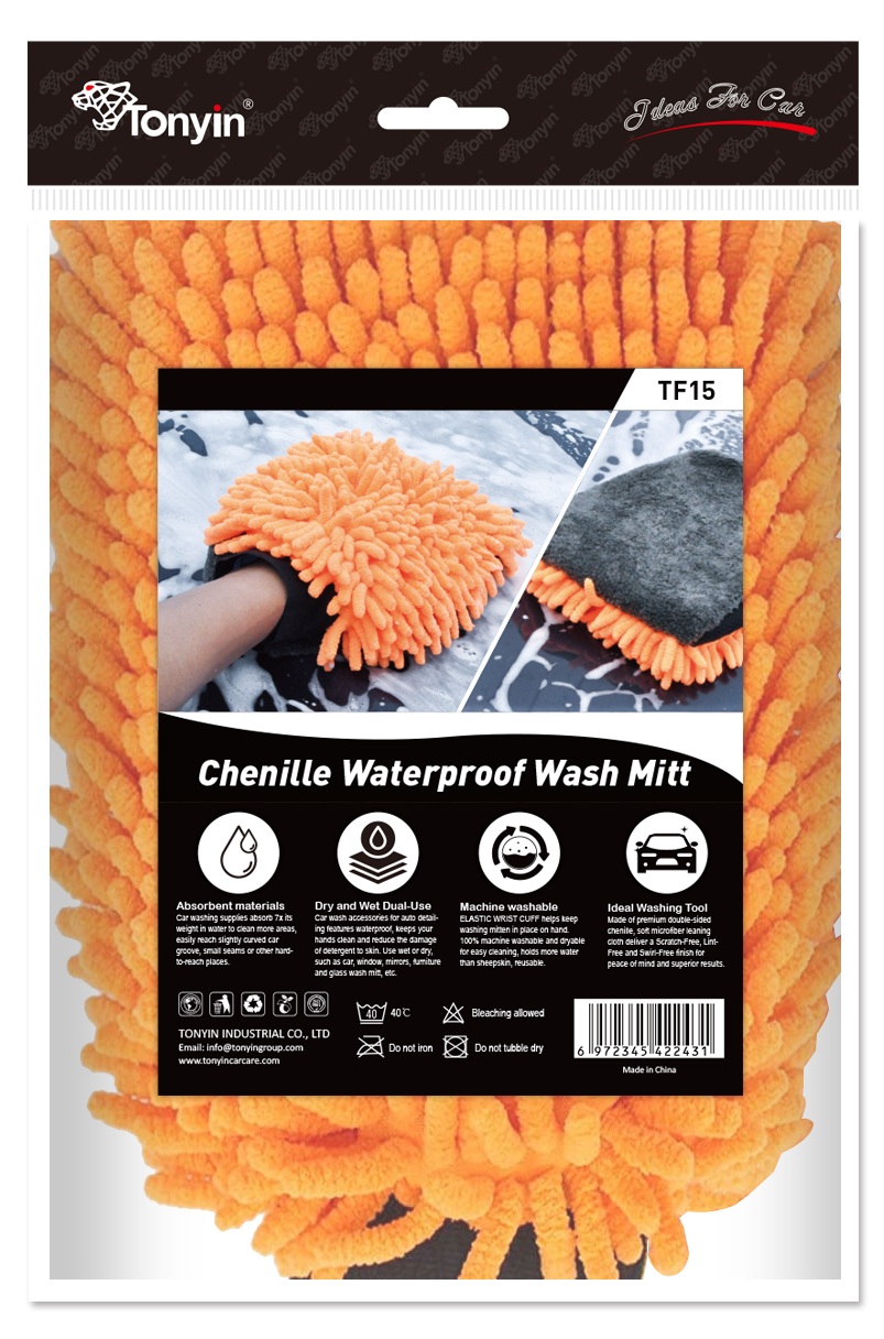Car Chenille Premium Scratch-Free Microfiber Wash Mitt Waterproof
